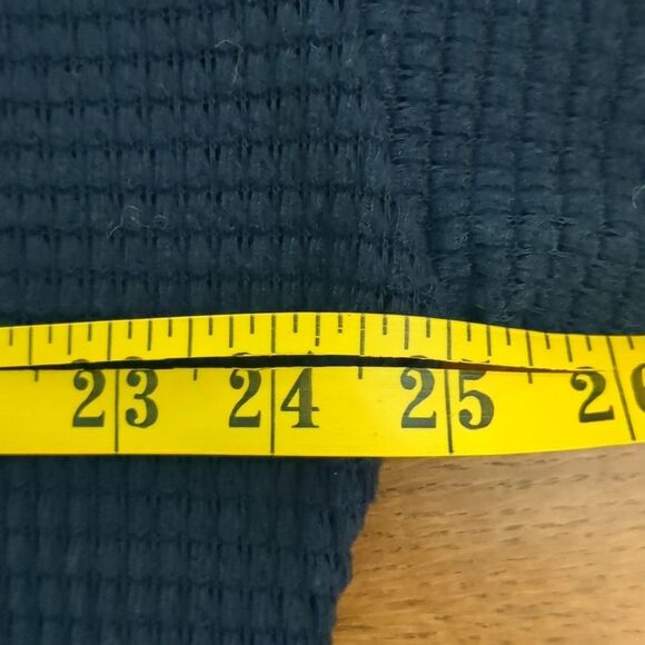 Lildy Navy Waffle Knit Tunic Boxey Drop Shoulder Top XL - Picture 9 of 10